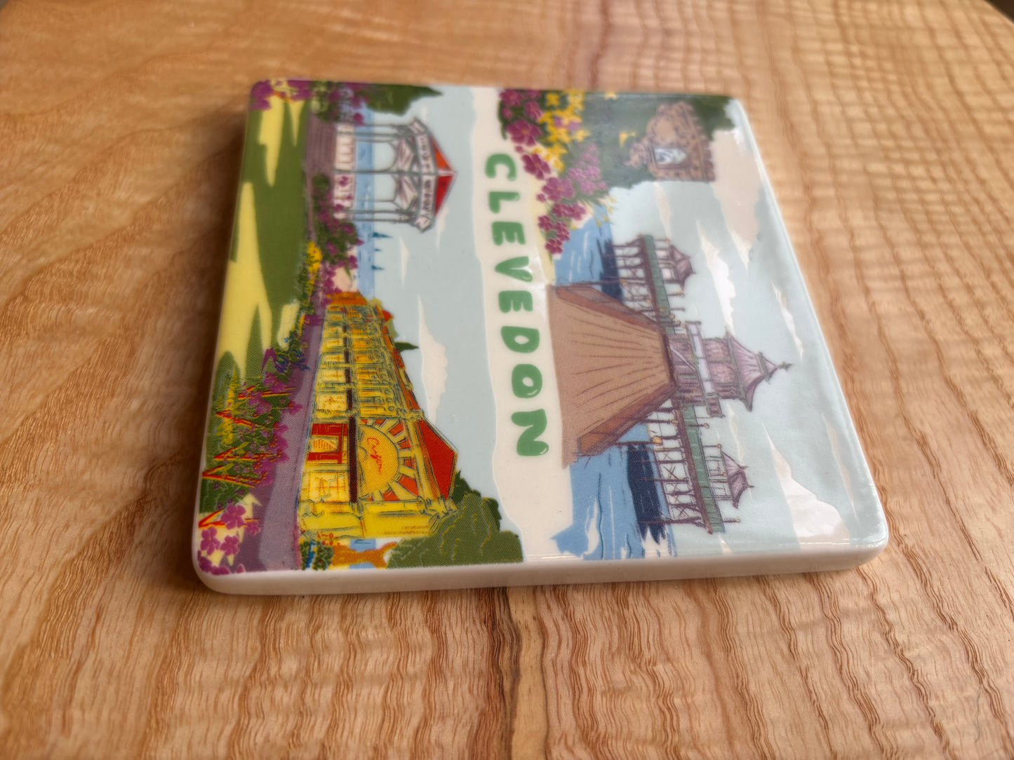 Clevedon ceramic coaster tile