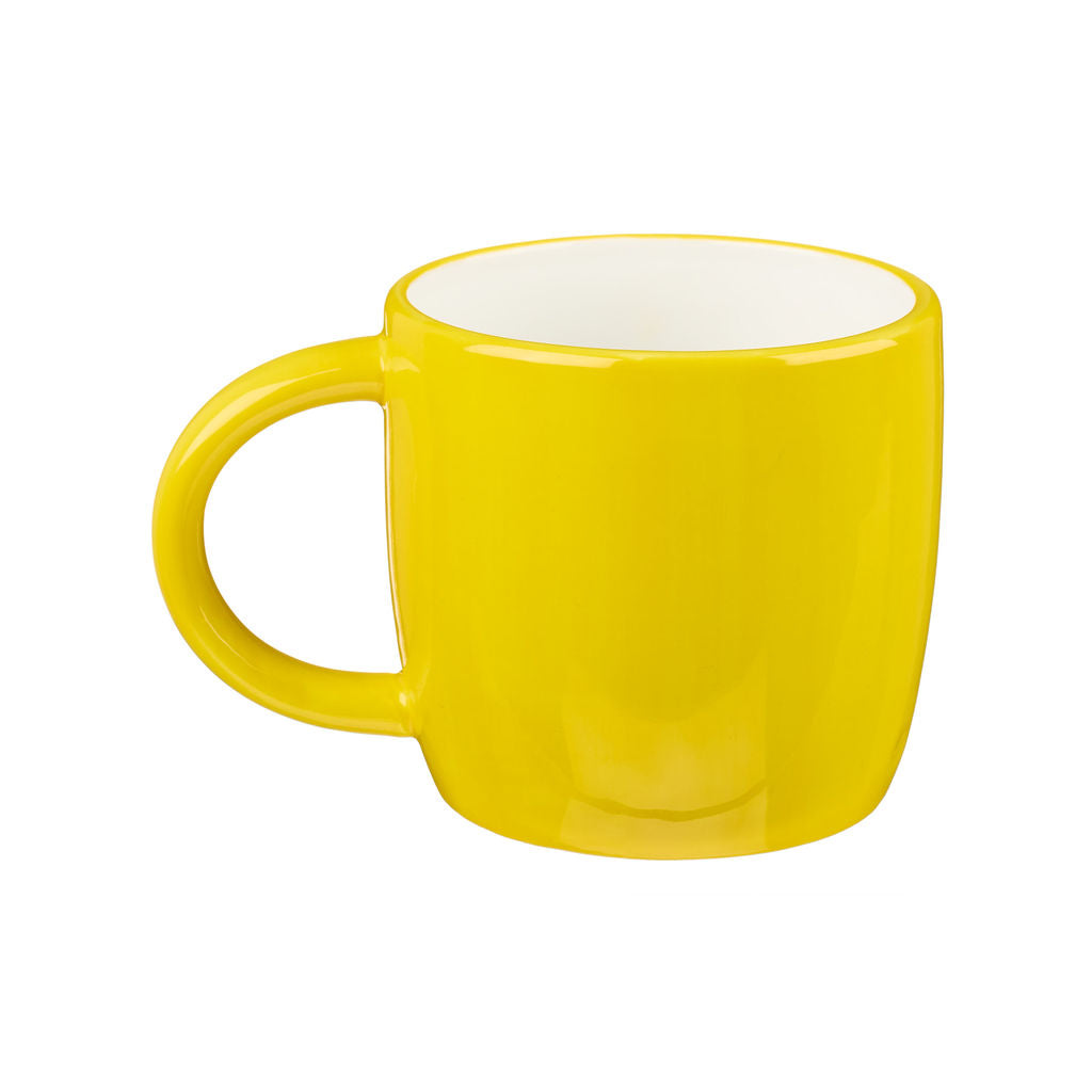 Handmade yellow cat mug