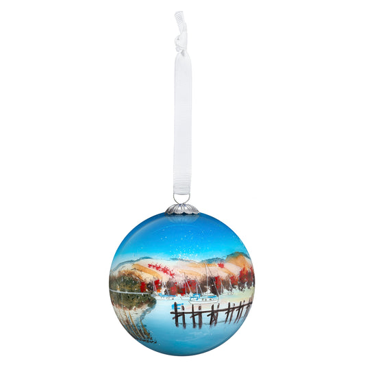 Lake Districthand painted glass bauble