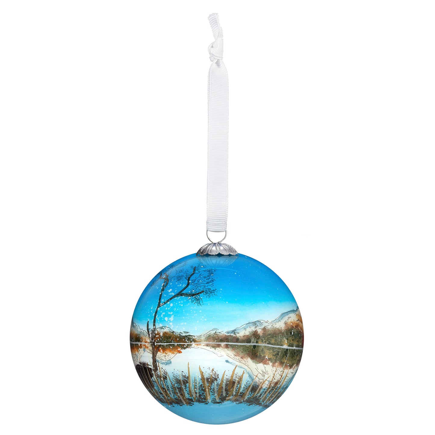 Lake Districthand painted glass bauble