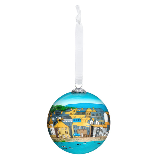 St Ives hand painted glass bauble