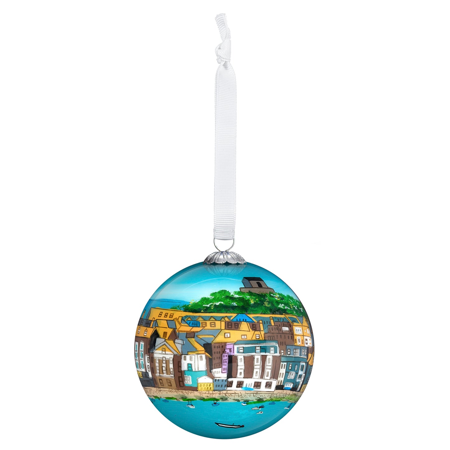 St Ives hand painted glass bauble