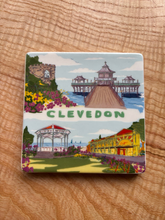 Clevedon ceramic coaster tile
